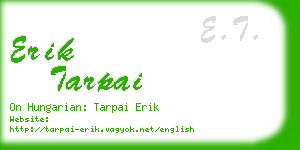 erik tarpai business card